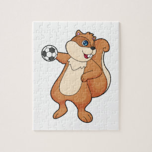 Squirrel Handball player Handball Jigsaw Puzzle