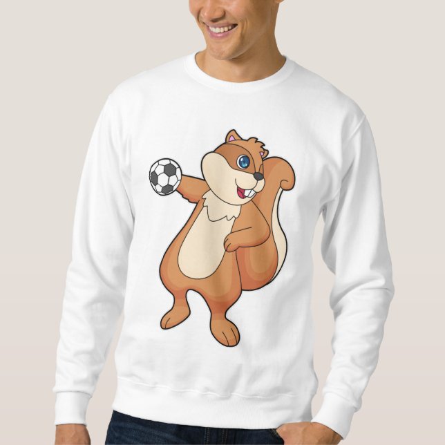 Squirrel Handball player Handball Sweatshirt (Front)