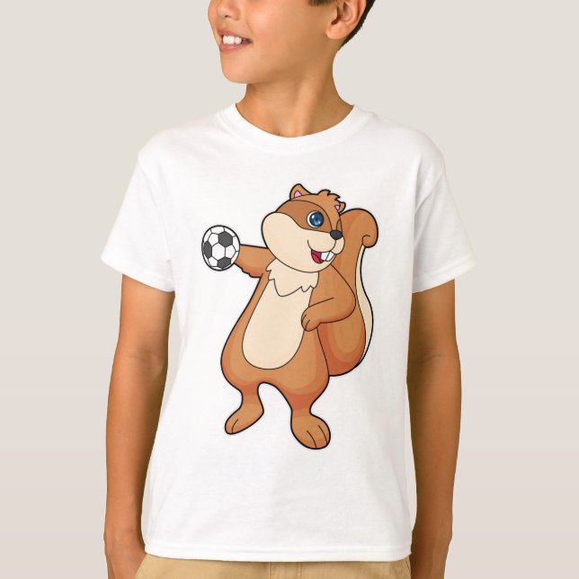 Squirrel Handball player Handball T-Shirt (Front)