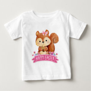 Squirrel Happy Easter Baby T-Shirt