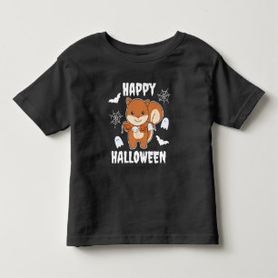 Squirrel Happy Halloween Pumpkin Costume Toddler T-Shirt
