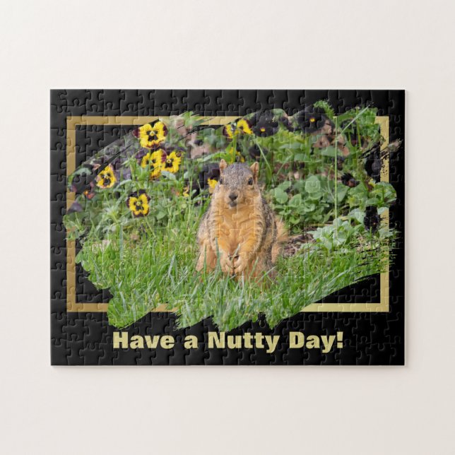Squirrel Have a Nutty Day Jigsaw Puzzle (Horizontal)
