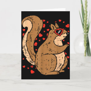 Squirrel Heart Gles Cute Valentines Day Animal Lov Card