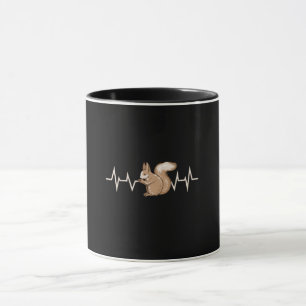 Squirrel Heartbeat Squirrel Lover Mug