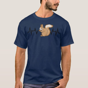 Squirrel Heartbeat Squirrel Lover T-Shirt