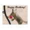 Squirrel Holding a Rose Birthday Greeting Card