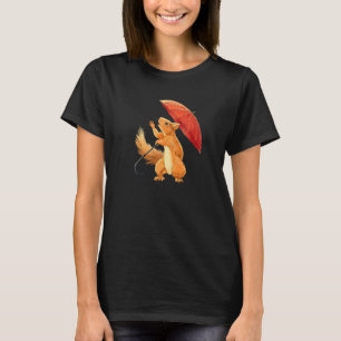 Squirrel Holding Umbrella  Squirrel Enthusiast T-Shirt