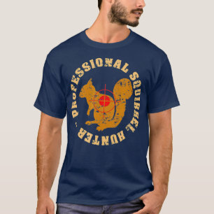Squirrel Hunter Retro Distresses Vintage T-Shirt