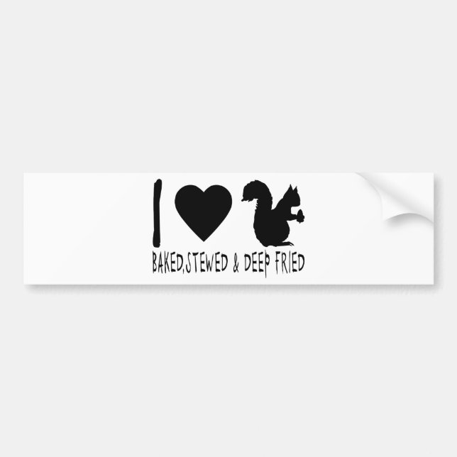 SQUIRREL HUNTING BUMPER STICKER (Front)