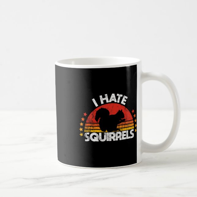Squirrel Hunting I Hate Squirrel Hunter Retro Desi Coffee Mug (Right)