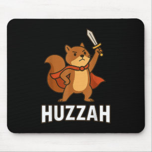 Squirrel Huzzah Knight Funny Sword For Men Women K Mouse Pad