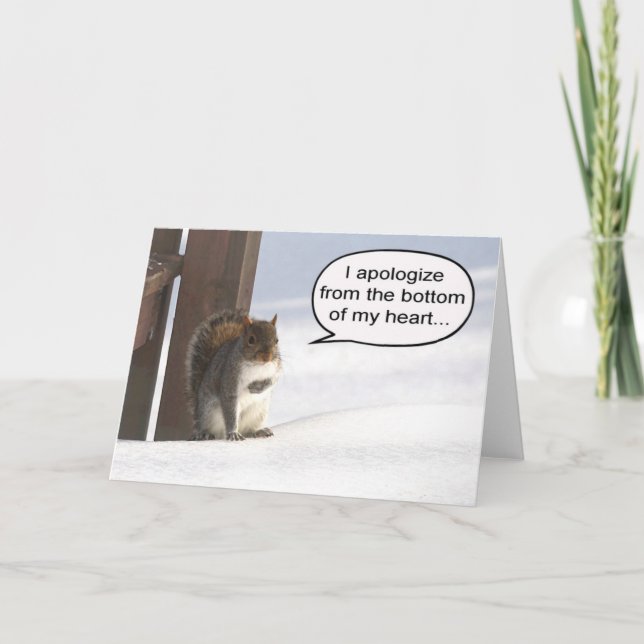 Squirrel - I apologise from the bottom of my heart Card (Front)