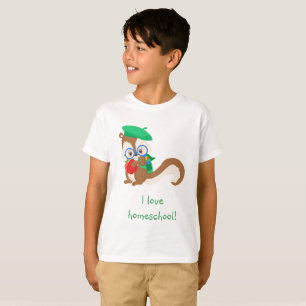 Squirrel I love homeschool T-Shirt