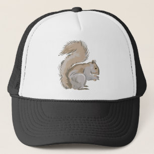 Squirrel Illustration Trucker Hat