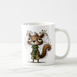 Squirrel in a Green Trenchcoat Coffee Mug