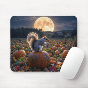 Squirrel in a Pumpkin Patch with Harvest Moon Mouse Pad