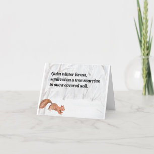 Squirrel in Forest 2 - faded version Thank You Card