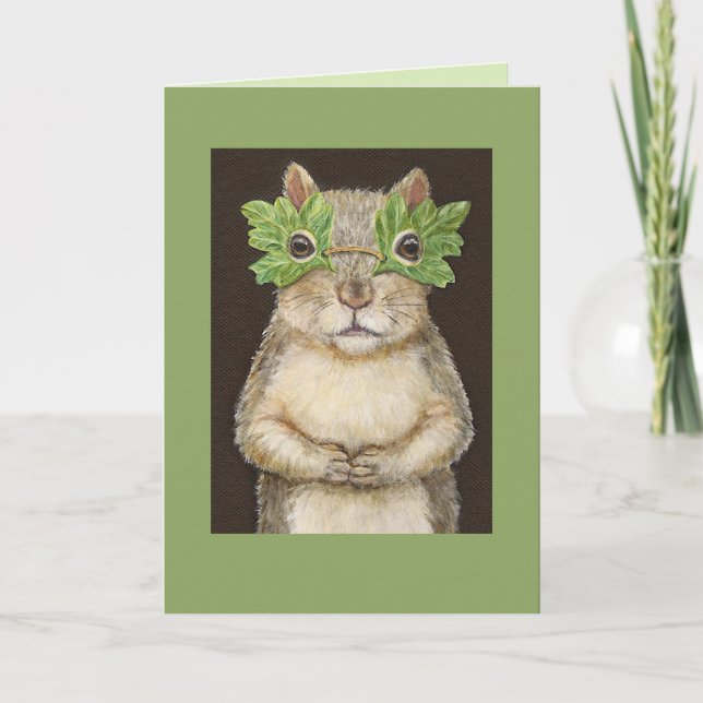 Squirrel in mask card (Front)
