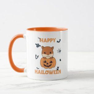 Squirrel In Pumpkin Sweet Animals Happy Halloween Mug