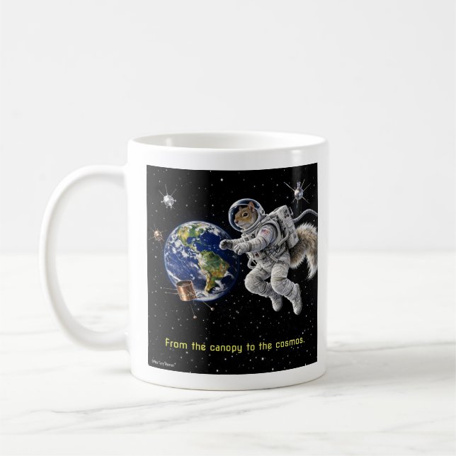 Squirrel in Space Coffee Mug (Left)