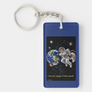 Squirrel in Space Key Ring