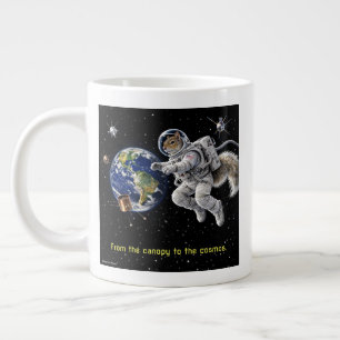 Squirrel in Space Large Coffee Mug