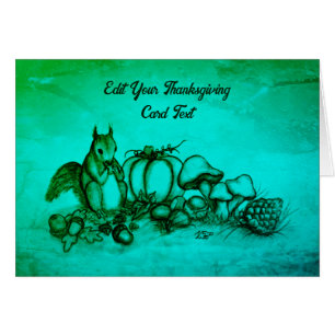 Squirrel in the Autumn , Happy Thanksgiving!