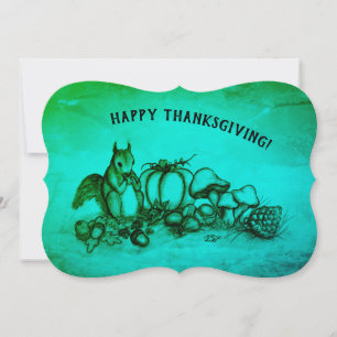 Squirrel in the Autumn , Happy Thanksgiving!