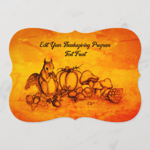 Squirrel in the Autumn , Happy Thanksgiving! Program