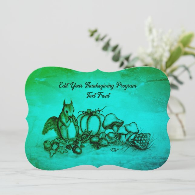 Squirrel in the Autumn , Happy Thanksgiving! Program (Standing Front)