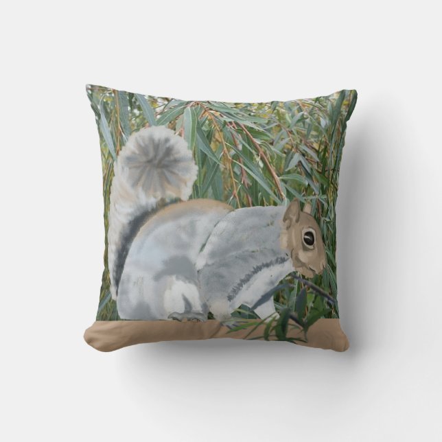 Squirrel in the Countryside  Cushion (Front)