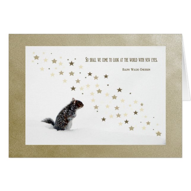 Squirrel in the snow (Front Horizontal)