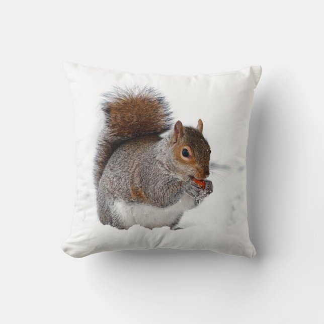 Squirrel in the Snow Cushion (Front)