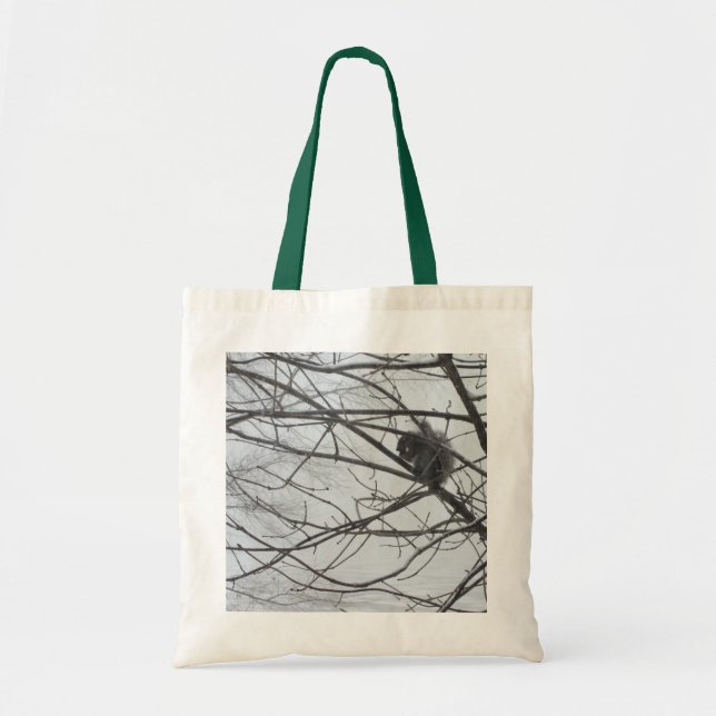 Squirrel in the Snow Tote Bag (Front)