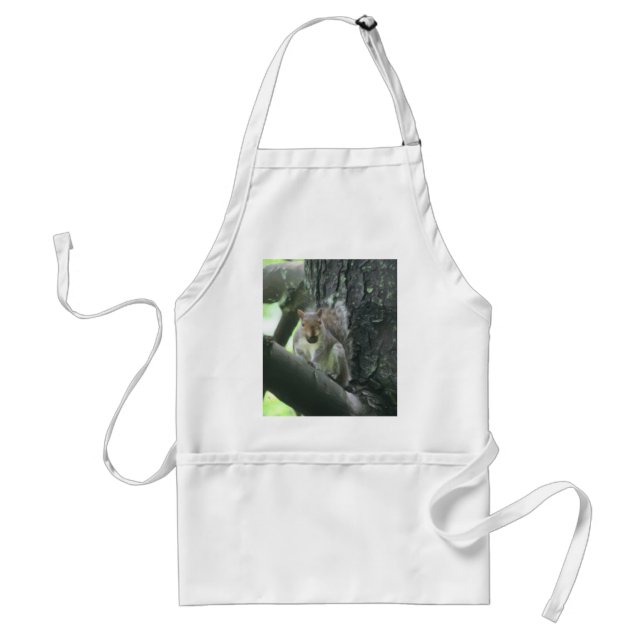 Squirrel In Tree Animal Art Apron (Front)