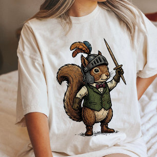 Squirrel Knight Holding Sword Tri-Blend Shirt