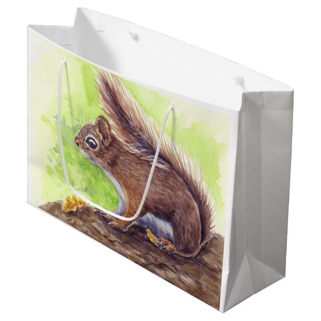 Squirrel Large Gift Bag (Front Angled)