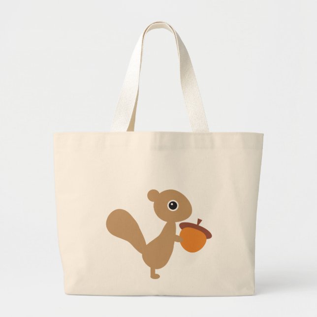 Squirrel! Large Tote Bag (Front)