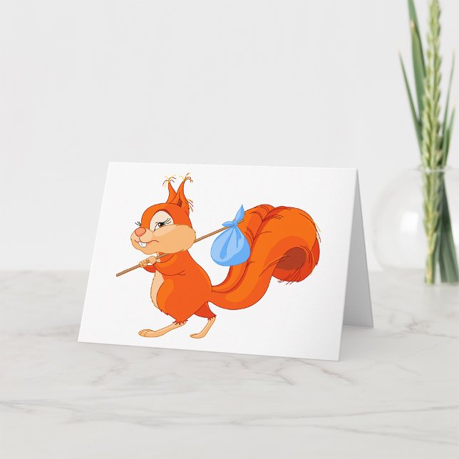 Squirrel Leaving Home Greeting Cards (Creator Uploaded)