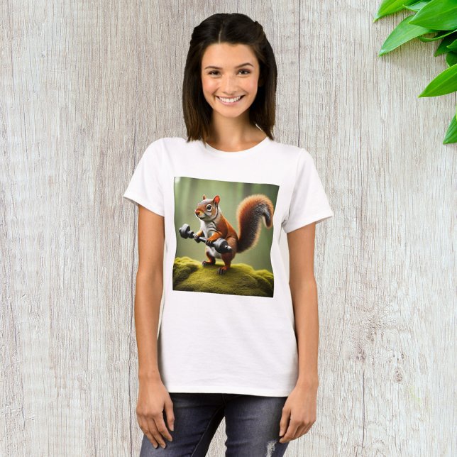Squirrel Lifting Weights T-Shirt (Creator Uploaded)