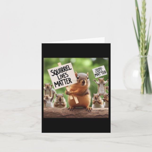 Squirrel Lives Sticker  Card (Front)