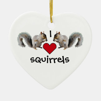 Squirrel Love Ceramic Tree Decoration