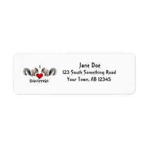 Squirrel Love Return Address Label