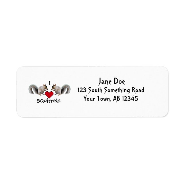 Squirrel Love Return Address Label (Front)