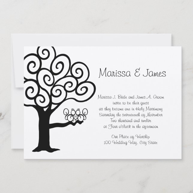 Squirrel Love Wedding Invitation (Front)