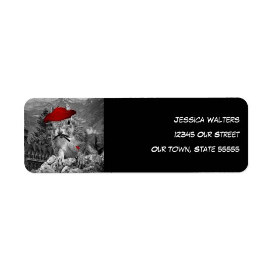 Squirrel Lover Funny Artist Return Address Label