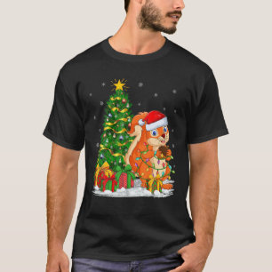 Squirrel Lover Xmas Family Matching Santa Squirrel T-Shirt