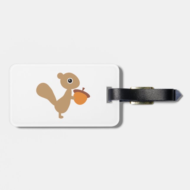 Squirrel Luggage Tag (Back Horizontal)