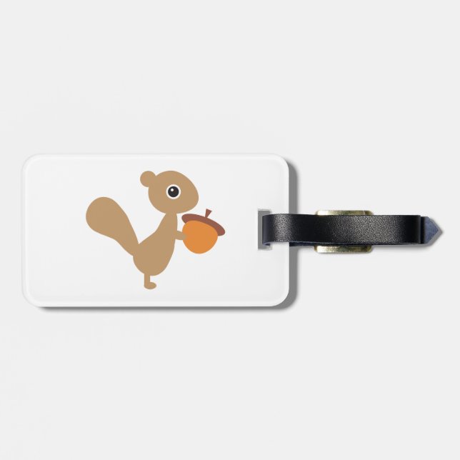 Squirrel Luggage Tag (Back Horizontal)