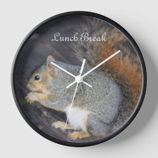 Squirrel  "Lunch Break" Clock